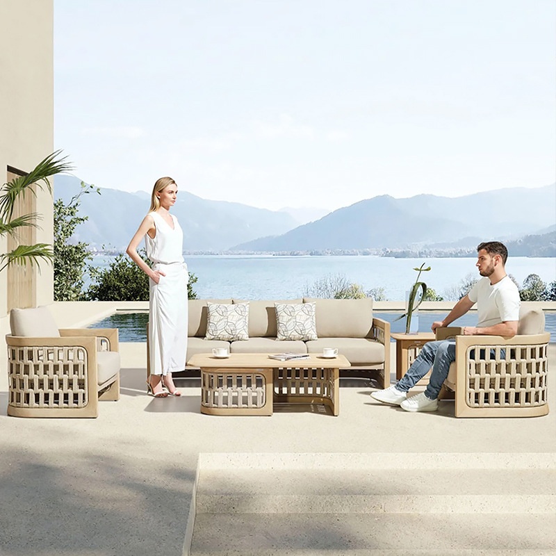 Outdoor Furniture Teak Wood - # Ensemble de canapés en teck