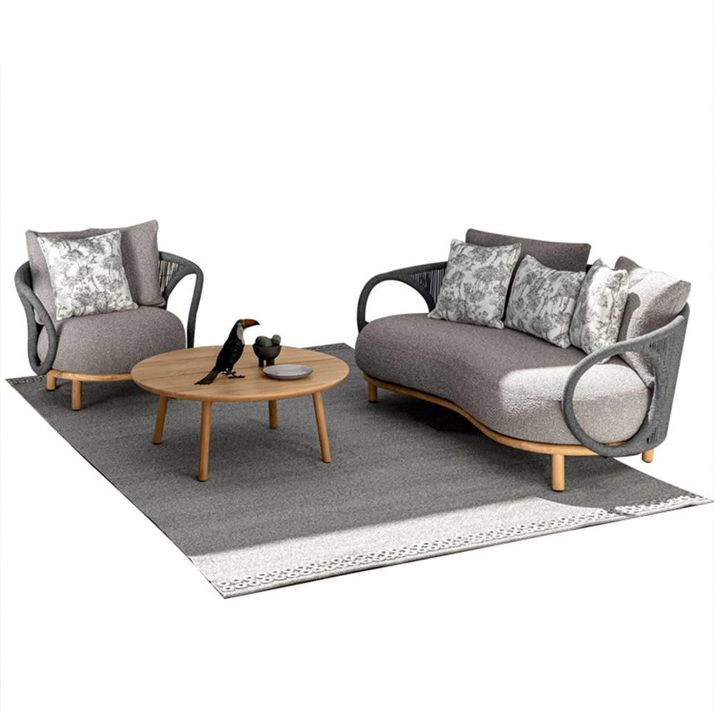 Outdoor Furniture Teak Wood - Canapé d'extérieur en rotin et teck