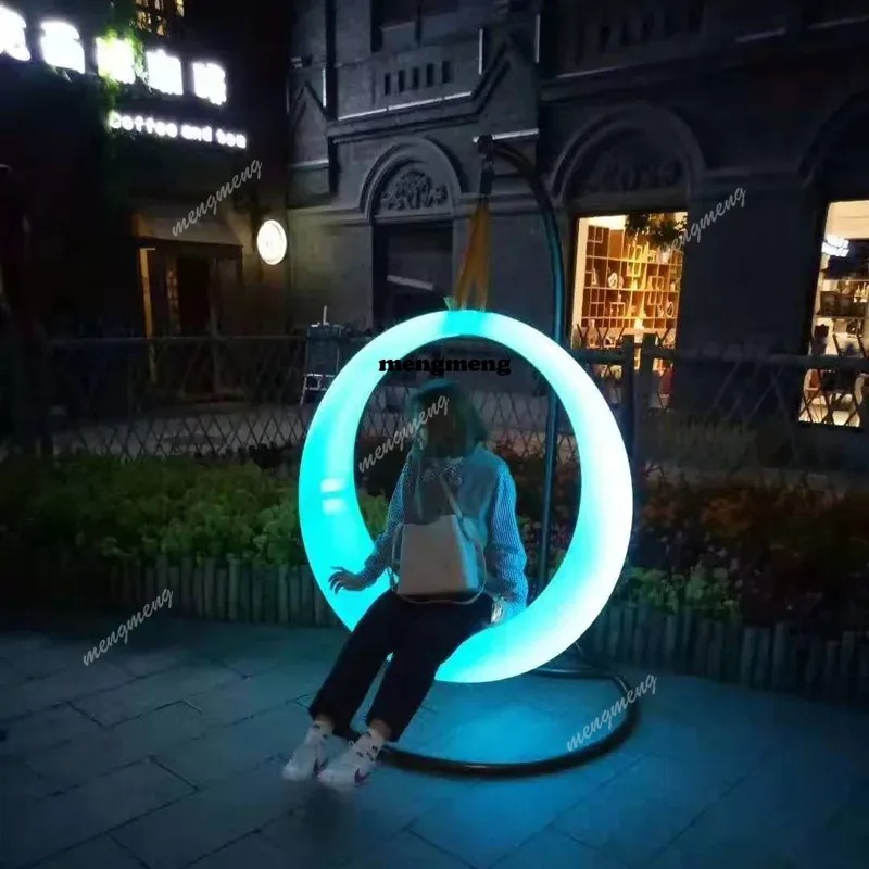Outdoor Furniture Egg Chair - Éclairage LED extérieur pour villa, coussins