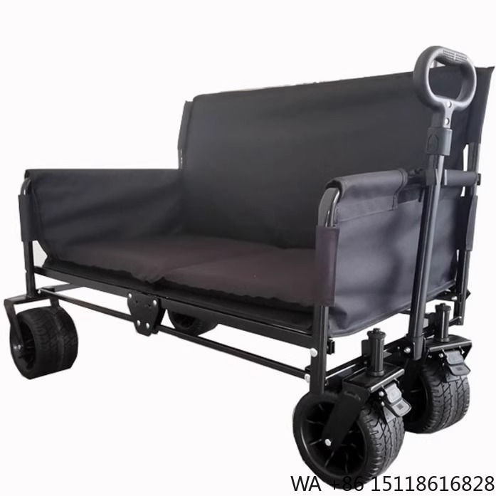Outdoor Furniture Recliner Set - Chariot pliant multifonctionnel à quatre roues