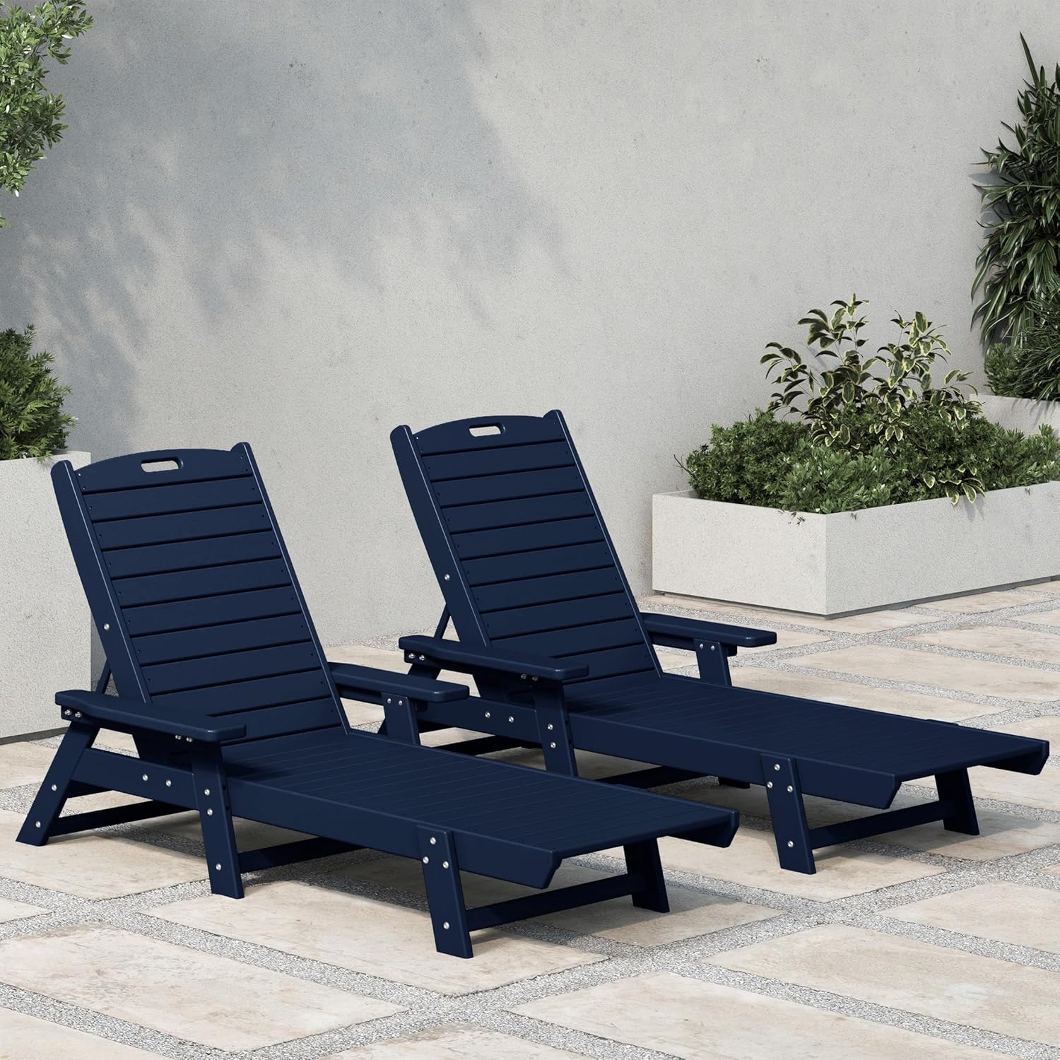 Outdoor Furniture Recliner Set - Chaise longue inclinable Malibu Poly (lot