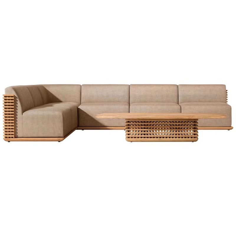 Outdoor Furniture Teak Wood - Canapé d'extérieur en teck, imperméable et