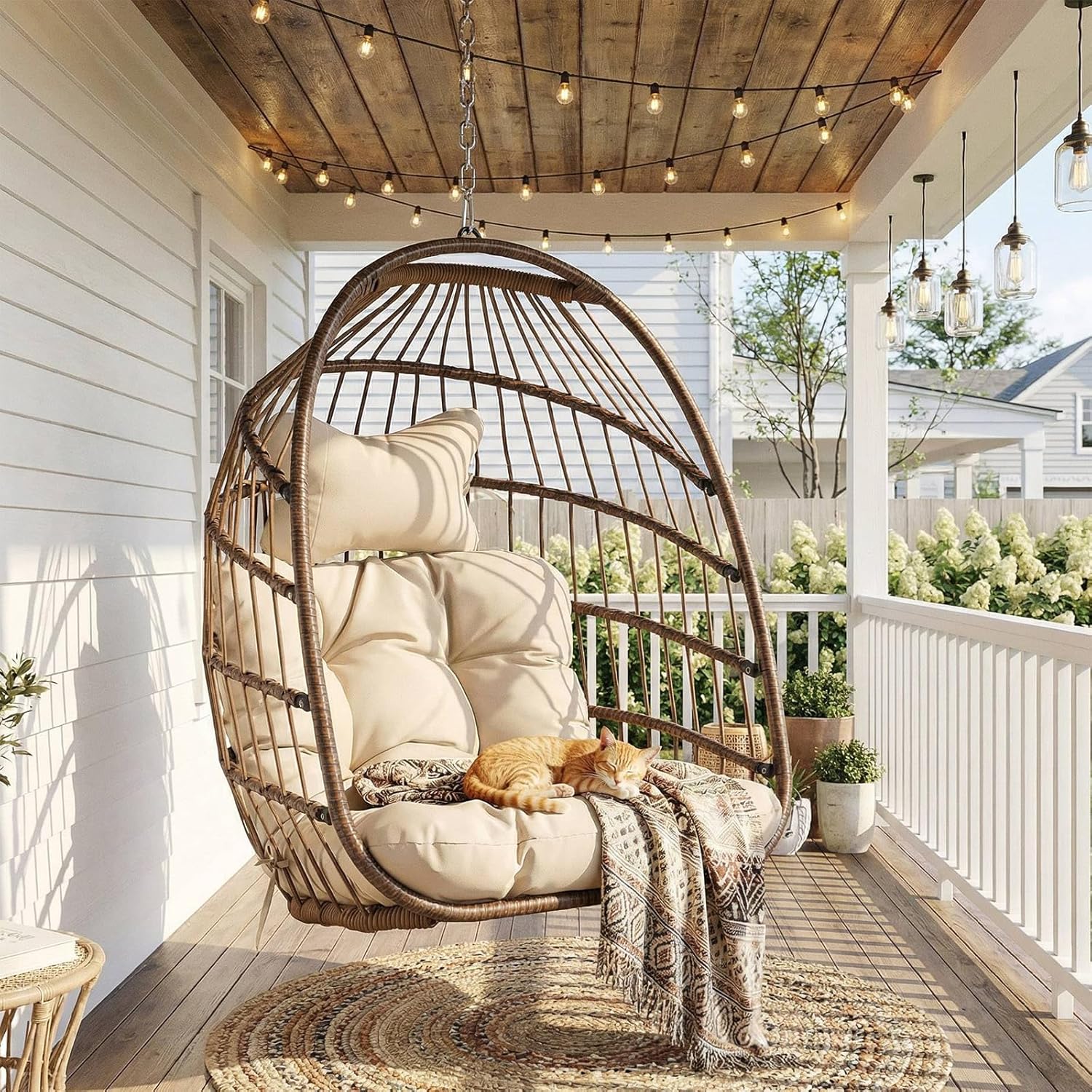 Outdoor Furniture Egg Chair - Fauteuil suspendu d'extérieur sans support, chaise