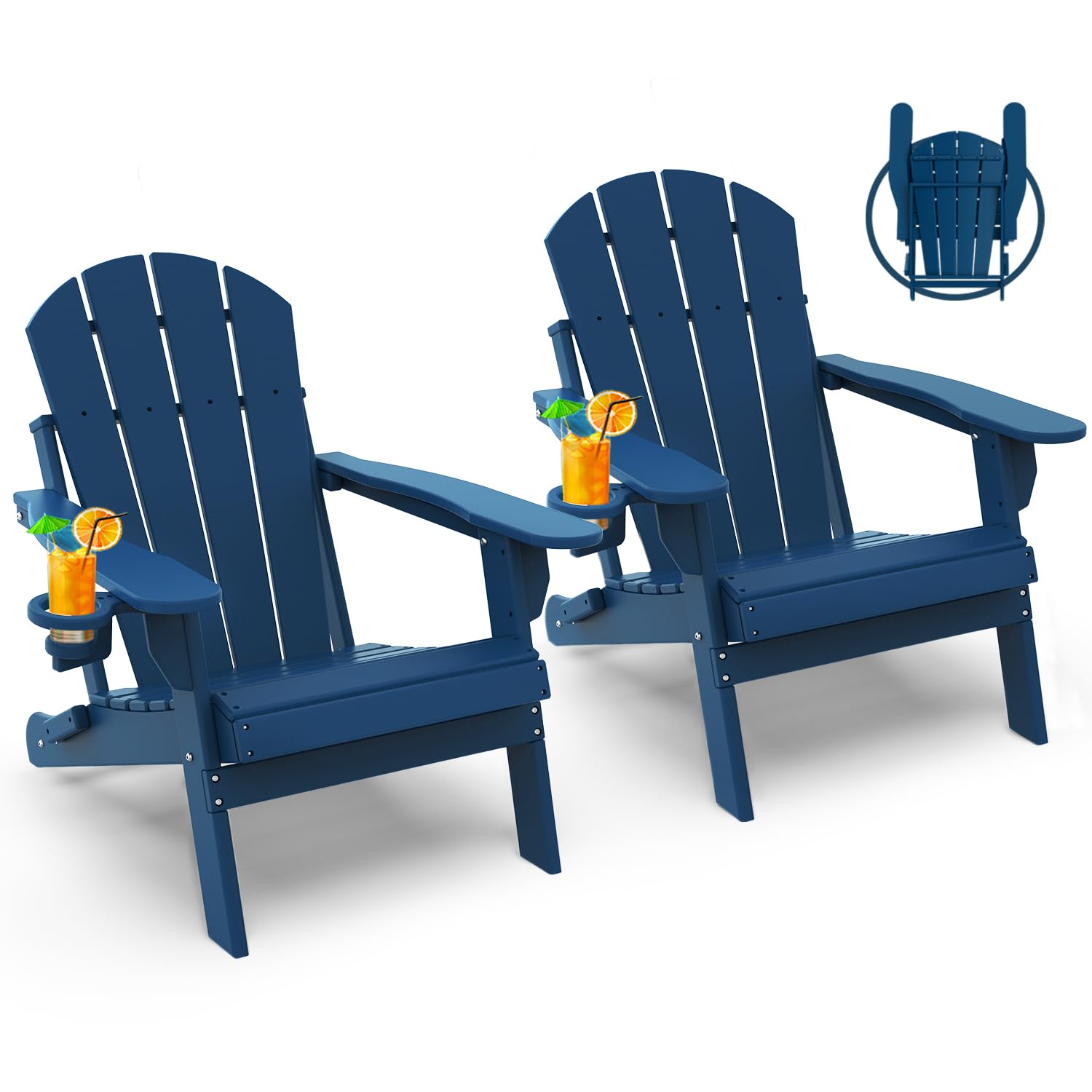 Outdoor Furniture Recliner Set - Ensemble de 2 chaises pliantes toutes