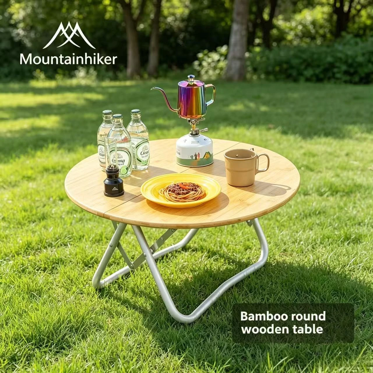 Outdoor Furniture Usa - MOUNTAINHIKER Table de camping portable, ronde,
