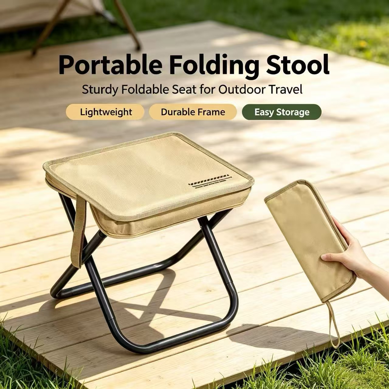 Outdoor Furniture Used - Magza Tabouret pliant portable ultra léger,