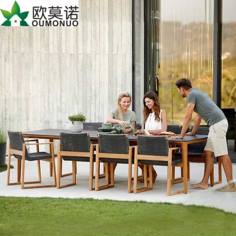 Outdoor Furniture Teak Wood - Ensemble de salle à manger d'extérieur