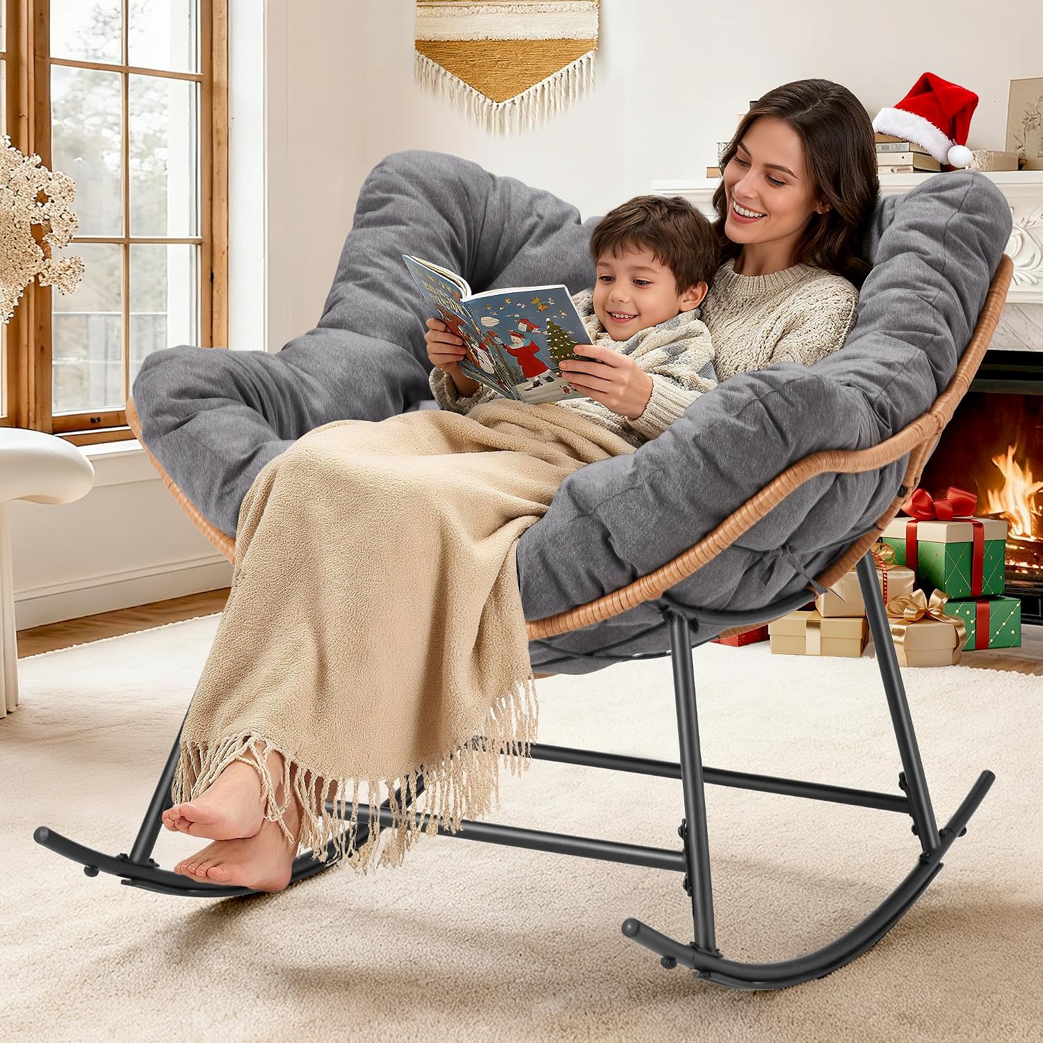 Fauteuil à bascule en rotin d' - Outdoor Furniture Egg Chair avis et prix
