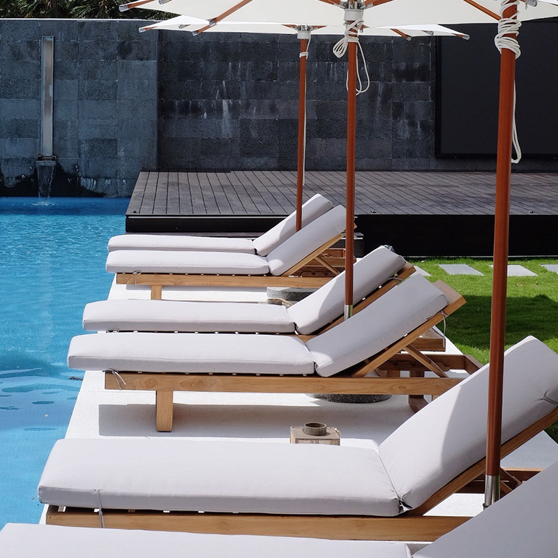 Chaise longue de piscine en te - Outdoor Furniture Teak Wood avis et prix