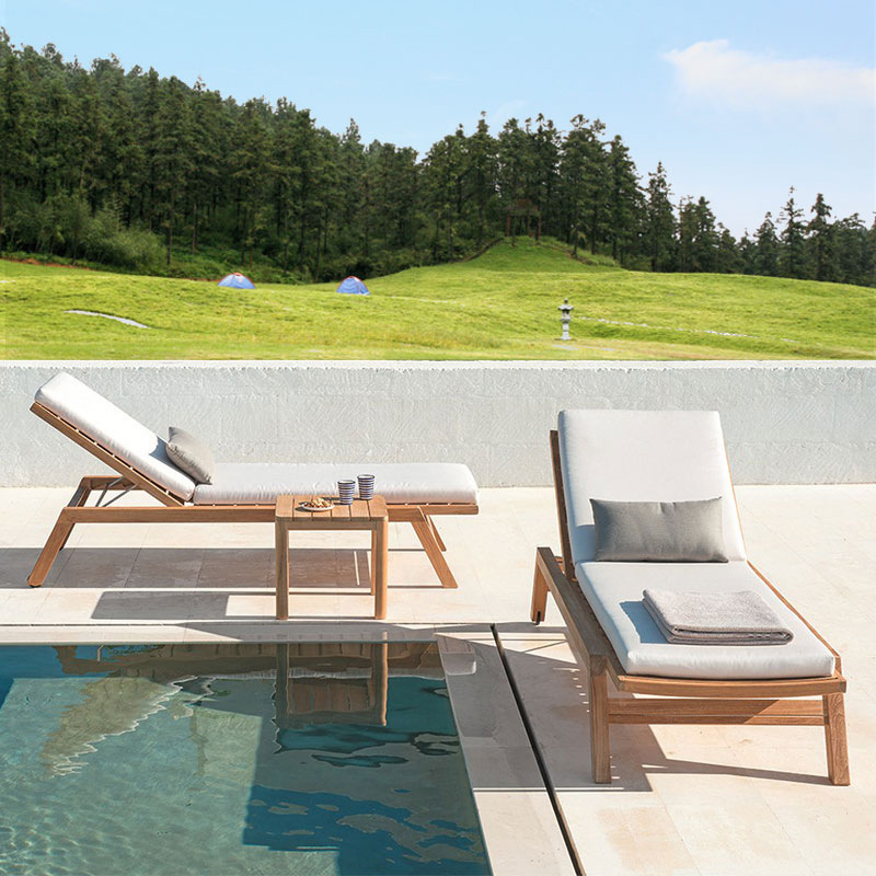 Chaise longue de piscine en te - Outdoor Furniture Teak Wood avis et prix