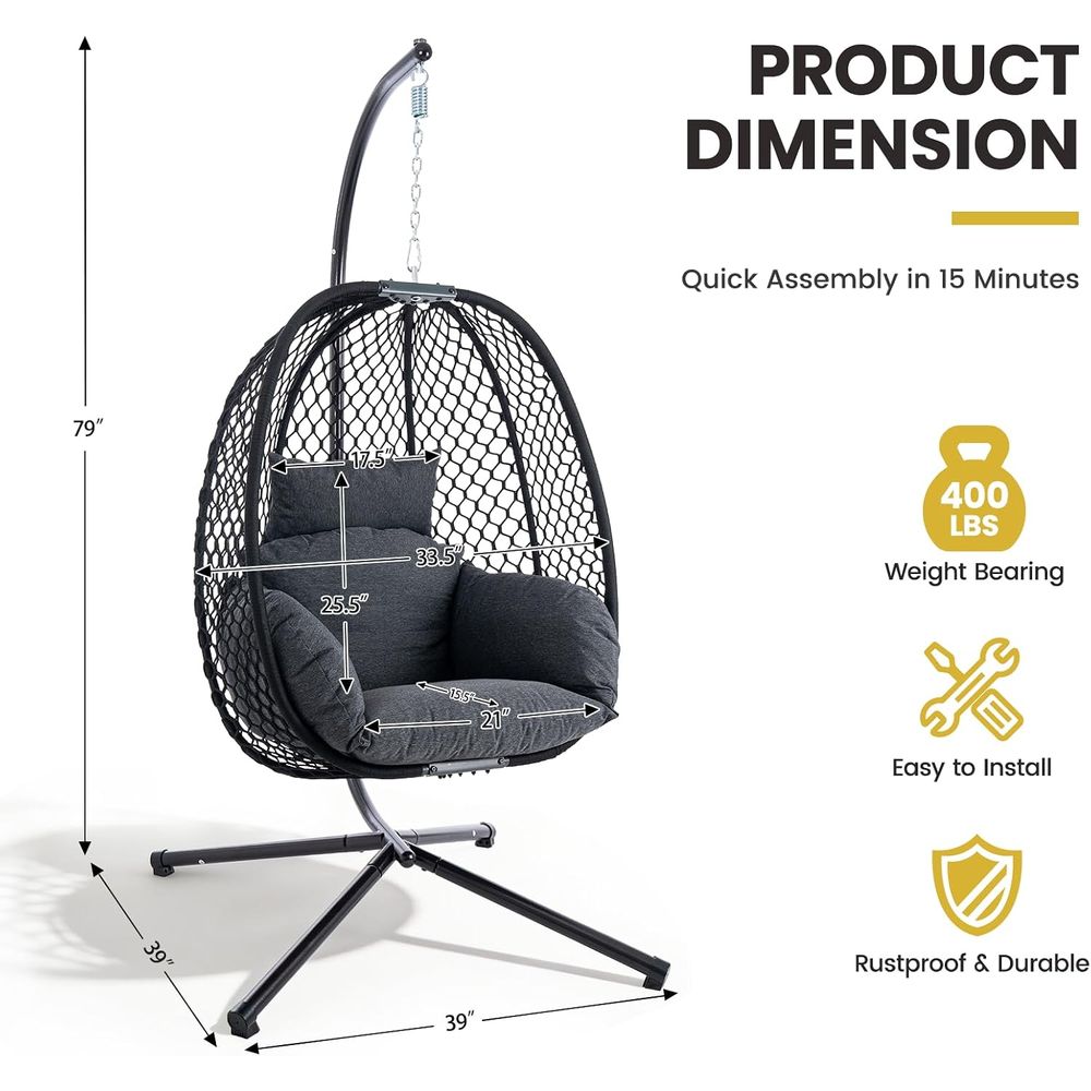 Fauteuil suspendu d'extérieur  - Outdoor Furniture Egg Chair avis et prix