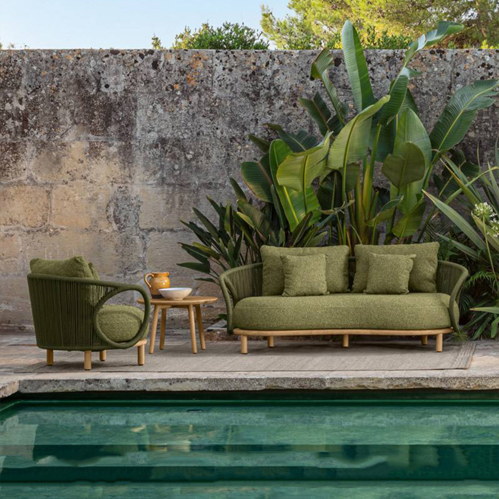 Canapé d'extérieur en rotin et - Outdoor Furniture Teak Wood avis et prix