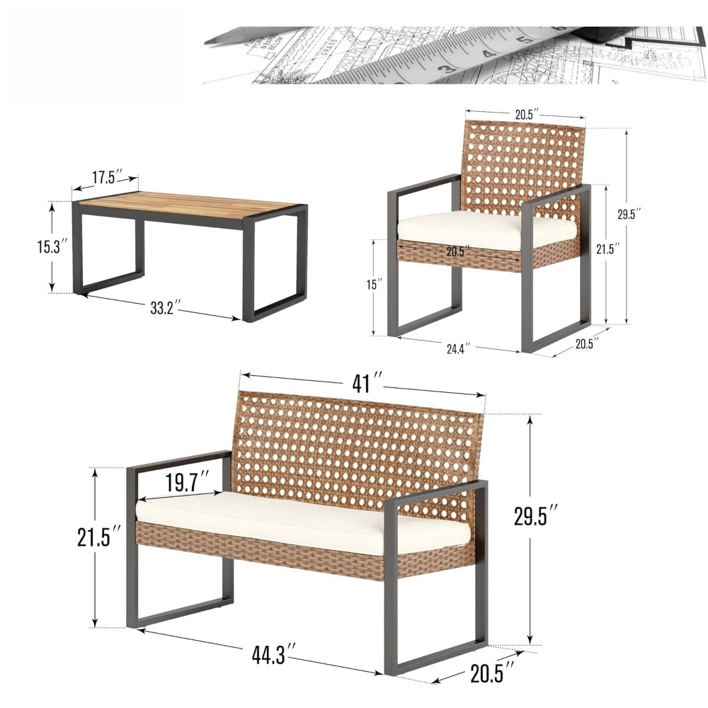 Ensemble de meubles de patio e - Outdoor Furniture Loveseat avis et prix
