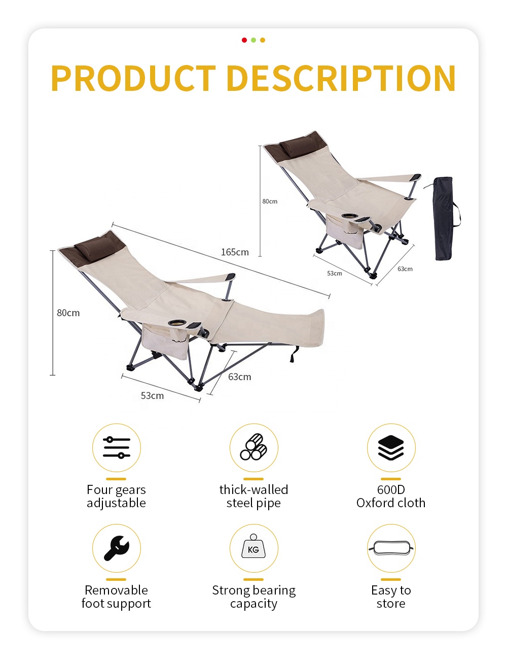 Chaise pliante inclinable port - Outdoor Furniture Recliner Set avis et prix
