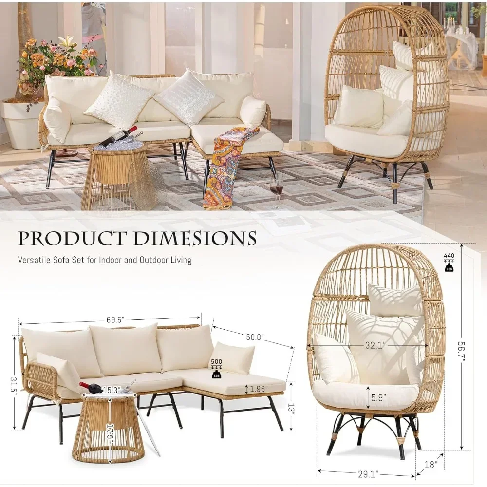 Ensembles de meubles de patio  - Outdoor Furniture Egg Chair avis et prix
