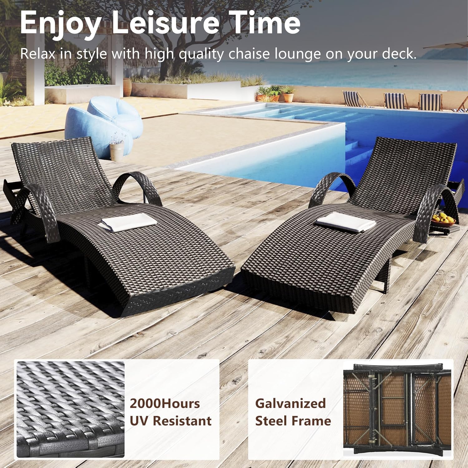 Ensemble de chaises longues ré - Outdoor Furniture Recliner Set avis et prix