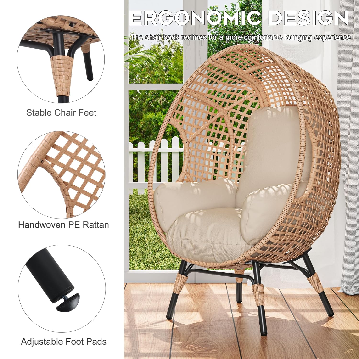 Fauteuil suspendu élégant à do - Outdoor Furniture Egg Chair avis et prix