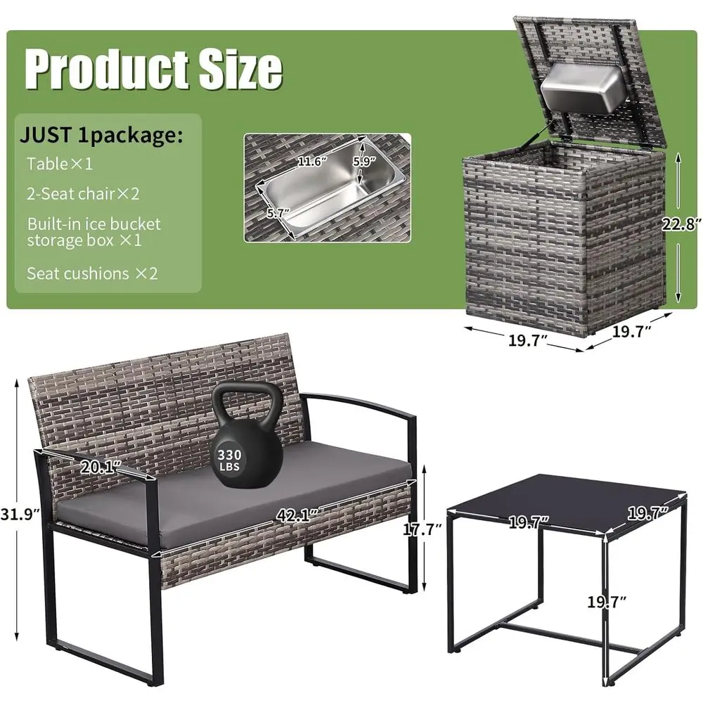 Ensemble de meubles de patio e - Outdoor Furniture Loveseat avis et prix