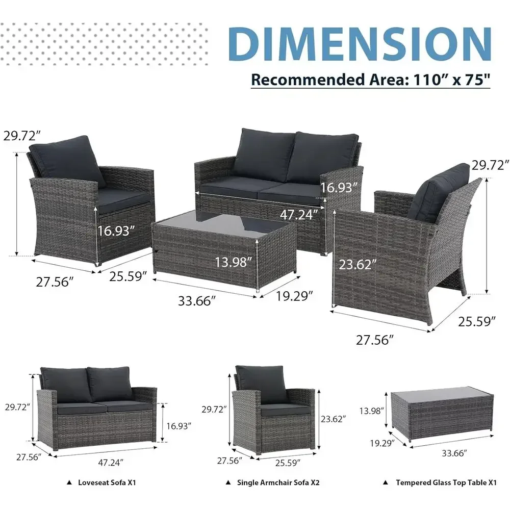 Ensemble de meubles de patio e - Outdoor Furniture Loveseat avis et prix