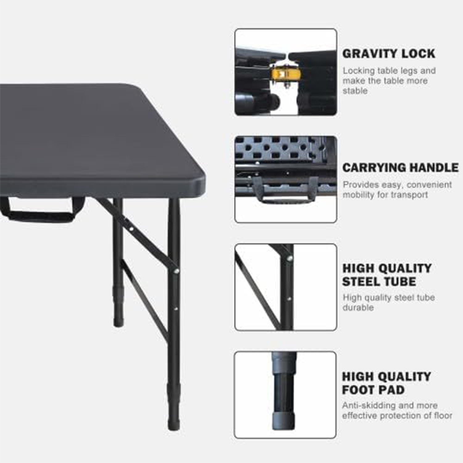 Table pliante 4 pieds, hauteur - Outdoor Furniture Usa avis et prix