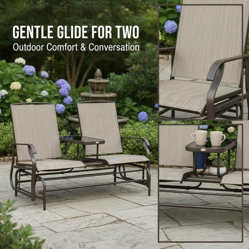 Fauteuil à bascule de patio po - Outdoor Furniture Loveseat avis et prix