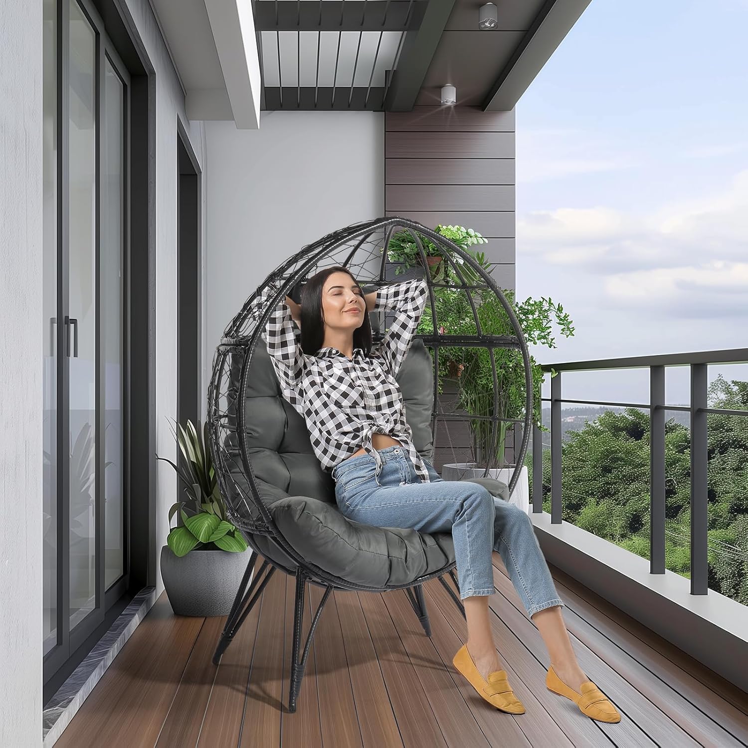 Fauteuil œuf surdimensionné en - Outdoor Furniture Egg Chair avis et prix