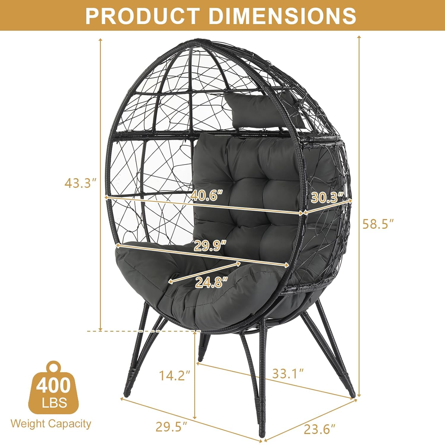 Fauteuil œuf surdimensionné en - Outdoor Furniture Egg Chair avis et prix