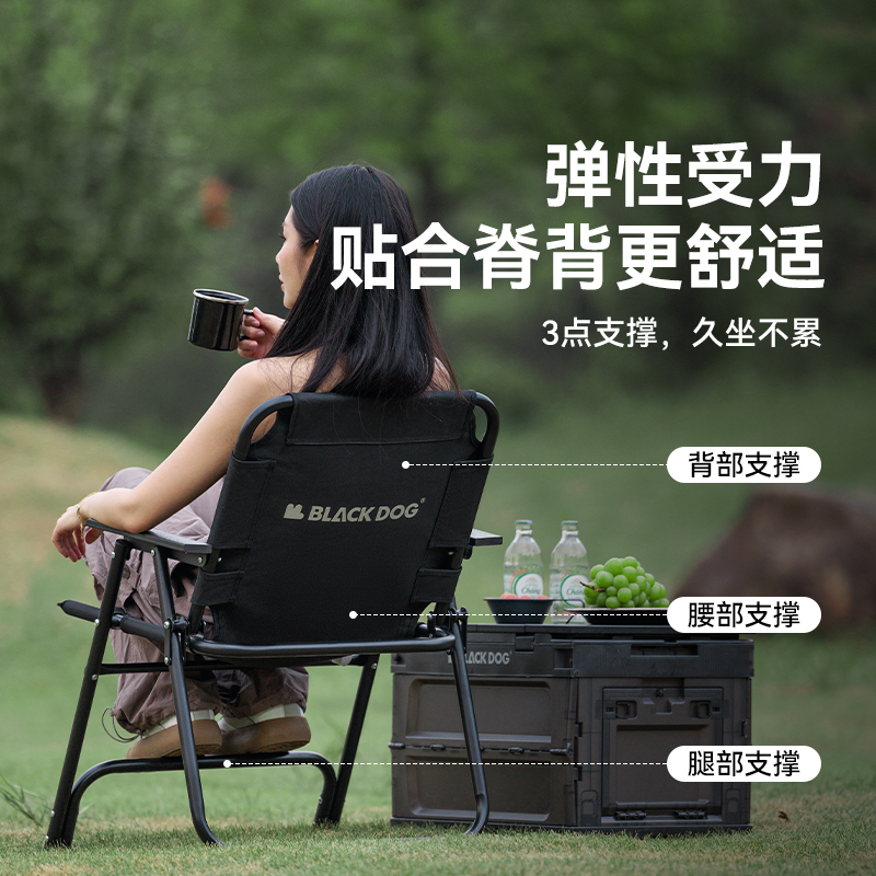 Chaise de camping pliante Blac - Outdoor Furniture Recliner Set avis et prix